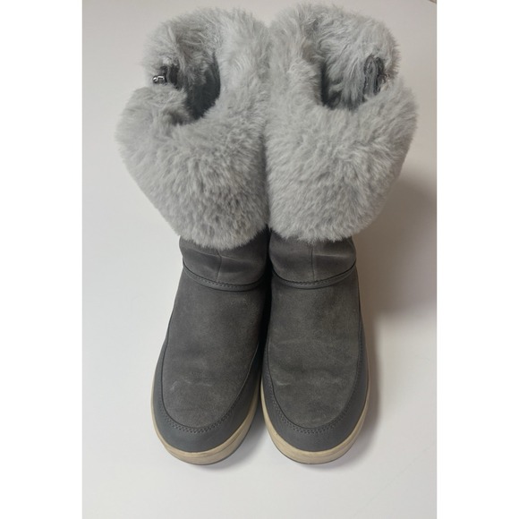 Koolaburra Shoes - Koolaburra By UGG Boots Women size 6 Gray Winter Side Zip 1105889
